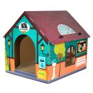 Когтеточка-домик Mr.Kranch для кошек из картона с кошачьей мятой Зелёная, 41,5*39,4*38,5см