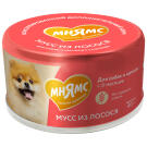 80г Влажный дополнительный корм Мнямс для собак и щенков старше 6 месяцев Мусс из Лосося