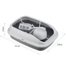 Лоток IDEA "ПЕРВЫЙ" для кошек с высоким бортом, совком и миской Смоки, 41*29см