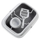 Лоток IDEA "ПЕРВЫЙ" для кошек с высоким бортом, совком и миской Смоки, 41*29см