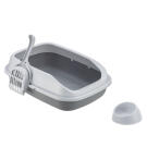 Лоток IDEA "ПЕРВЫЙ" для кошек с высоким бортом, совком и миской Смоки, 41*29см