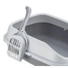 Лоток IDEA "ПЕРВЫЙ" для кошек с высоким бортом, совком и миской Смоки, 41*29см