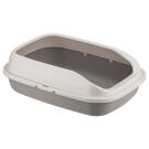 Лоток IDEA "ПЕРВЫЙ" для кошек с высоким бортом, совком и миской Капучино, 41*29см