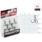 Крючки-тройники Lucky John PREDATOR серия LJH234 006, 8шт