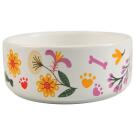 Миска керамическая Mr.Kranch для собак Цветы Прованса Розовая, 420мл
