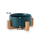 Миска керамическая Red Bow для животных на подставке Зелёная, 300мл