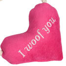 Игрушка Mr.Kranch для собак мелких и средних пород Сердечко с канатом и пищалкой Розовое, 15*12*4см