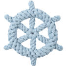 Игрушка Mr.Kranch для собак Штурвал из каната Голубой, 20см