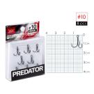 Крючки-тройники Lucky John PREDATOR серия LJH234 010, 8шт