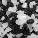 Грунт Zoo One "Чёрный+кварц" для аквариума природный крашеный 5-10мм, 1кг