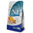 0,3кг Корм Farmina N&D Ocean Cat Godfish, Spelt, Oats & Orange Adult низкозерновой для взрослых кошек с Треской и апельсином