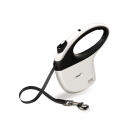 Рулетка Flexi Оne FOR ALL M 30кг 5м, Бело-Чёрная