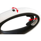 Рулетка Flexi Оne FOR ALL M 30кг 5м, Бело-Чёрная
