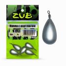 Груз капля с вертлюгом ZUB 32г, (3шт)