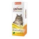 Витаминно-минеральный комплекс Unitabs BiotinPlus для кошек для кожи и шерсти, 120мл