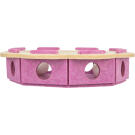 Игрушка Trixie Hole'n'Roll Flower для кошек из фетра развивающая Розовая с Бежем, 30*7,5см
