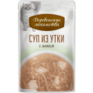 35г*4шт Лакомства Деревенские лакомства для кошек Суп из Утки с Лососем