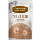4*35г Лакомство Деревенские лакомства для кошек суп из Утки с Креветками