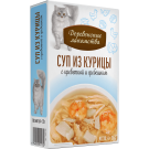 4*35г Лакомство Деревенские лакомства для кошек суп из Курицы с Креветкой и Гребешком