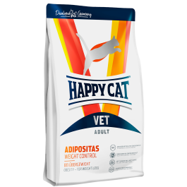 1кг Корм Happy Cat VET Adipositas Adult для кошек с избыточным весом, ожирением, диабетом, колитом