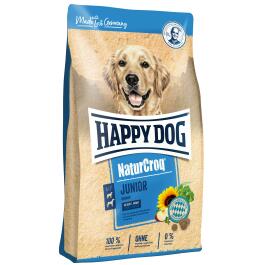 4кг Корм Happy Dog NaturCroq Junior 26/13 для щенков средних и крупных пород в возрасте от 7 до 18 месяцев с домашней Птицей