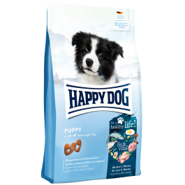 18кг Корм Happy Dog Puppy fit & vital для щенков средних и крупных пород с момента прикорма до 6 месяцев с Птицей