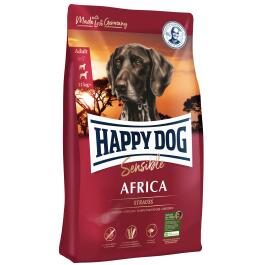 12,5кг Корм Happy Dog Sensible Africa 20/10 беззерновой для взрослых и пожилых собак средних и крупных пород с чувствительным пищеварением со Страусом и картофелем