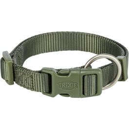 Ошейник "TRIXIE" для собак "Premium Collar", (S-M), 30-45см/15мм, нейлон, оливковый-зелёный