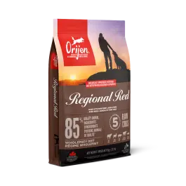 11,4кг Корм ORIJEN DOG REGIONAL RED беззерновой для собак с Говядиной, Свининой и Ягненком