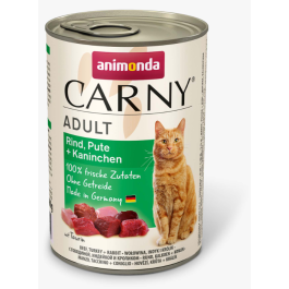 800гр Консервы Animonda Carny Adult для взрослых кошек с Говядиной, индейкой и кроликом, паштет
