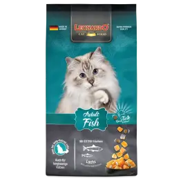 7,5кг Корм Leonardo Adult Fish для взрослых кошек от 1 года с Рыбой