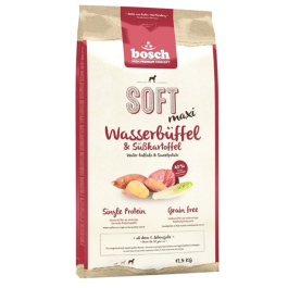 12,5кг Корм Bosch SOFT Holistic Maxi полувлажный, монопротеиновый, беззерновой для взрослых собак крупных пород с Буйволом и бататом