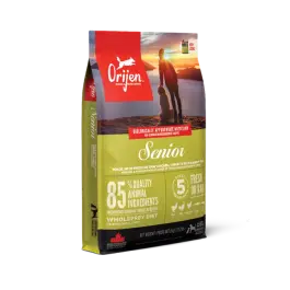 11,4кг Корм ORIJEN DOG SENIOR беззерновой для пожилых собак с Курицей и Индейкой