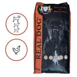 20кг Корм Cennamo REAL DOG ADULT CHICKEN для взрослых собак всех пород с Курицей и индейкой