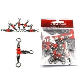 Вертлюг тройной Namazu TRIPPLE SWIVEL, латунь, цвет BN
