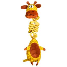 Игрушка Mr.Kranch Жираф с карманами под лакомство для собак, 36см, желтая