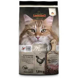 1,8кг Корм Leonardo Adult GF Maxi беззерновой для взрослых кошек крупных пород из мяса Птицы