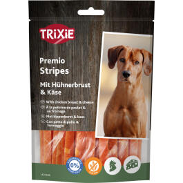 100гр Лакомство "TRIXIE PREMIO" для собак, куриные полоски с сыром, без глютена и сахара