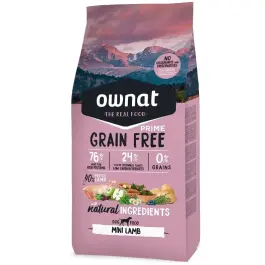 1кг Корм OWNAT GF беззерновой для мелких пород собак с Ягненком