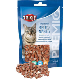 50гр Лакомство "TRIXIE PREMIO Trainer" для кошек, Мини-Наггетсы из рыбы, с курицей и кошачьей мятой, без глютена