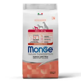 2,5кг Корм Monge Mini Puppy & Junior Monoprotein для щенков мелких пород с Лососем и рисом