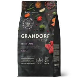 0,4кг Корм GRANDORF CAT Fresh Lamb&Sweet Potato Adult Sterilised беззерновой гипоаллергенный для взрослых стерилизованных кошек, Ягненок с Бататом