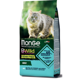 Корм в развес Monge Cat Bwild Grain Free Adult CodFish/Potatoes беззерновой для взрослых кошек с Треской и картофелем, 1кг