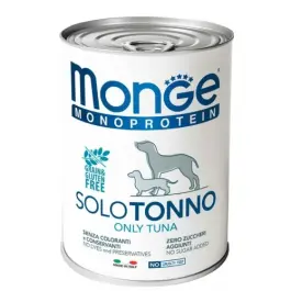 400гр Консервы Monge Dog Monoprotein SOLO Tuna монопротеиновый паштет для собак из Тунца
