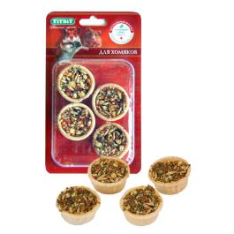 Лакомство TITBIT для хомяков, Тарталетки с кукурузой и петрушкой