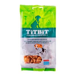 95гр Хрустящие подушечки TitBit для щенков Кролик с творогом