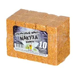 Жмых кукурузный Три Кита макуха с отверстием, Ваниль, 10шт, 320гр