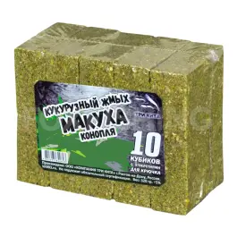 Жмых кукурузный Три Кита макуха с отверстием, Конопля, 10шт, 320гр