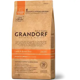 1кг Корм GRANDORF DOG Lamb&Rice JUNIOR низкозерновой для юниоров с ягнёнком и рисом