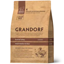 1кг Корм GRANDORF DOG Duck&Turkey MEDIUM&MAXI BREEDS для собак средних и крупных пород, Утка с индейкой